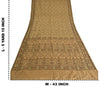 Sanskriti Vintage Indian Saree 100% Pure Silk Brown Woven Cultural Sustainable Fabric Sari