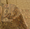 Sanskriti Vintage Indian Saree 100% Pure Silk Brown Woven Cultural Sustainable Fabric Sari