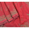 Sanskriti Vintage Sarees Georgette Hand Beaded Paint Fabric Ethnic Premium Sari