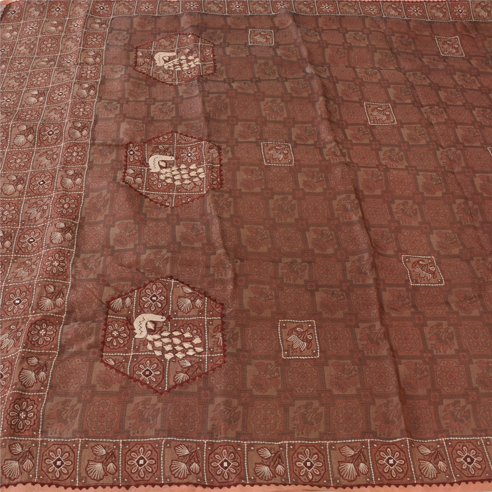 Sanskriti Vintage Mauve Sarees Pure Silk Embroidered Woven Fabric Premium Sari