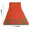 Sanskriti Vintage Orange Sarees Pure Silk Hand Beaded Orange Sari Fabric Craft