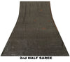 Sanskriti Vintage Dark Gray Sarees Pure Silk Hand Beaded Sari 5+yd Craft Fabric