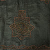 Sanskriti Vintage Dark Gray Sarees Pure Silk Hand Beaded Sari 5+yd Craft Fabric
