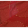 Sanskrit Vintage Red Saree Blend Georgette Hand Beaded Woven Fabric Ethnic Sari