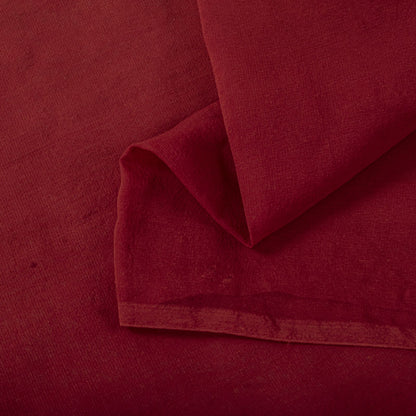 Sanskrit Vintage Hand Beaded Woven Blend Georgette Saree Red Sari Craft Fabric