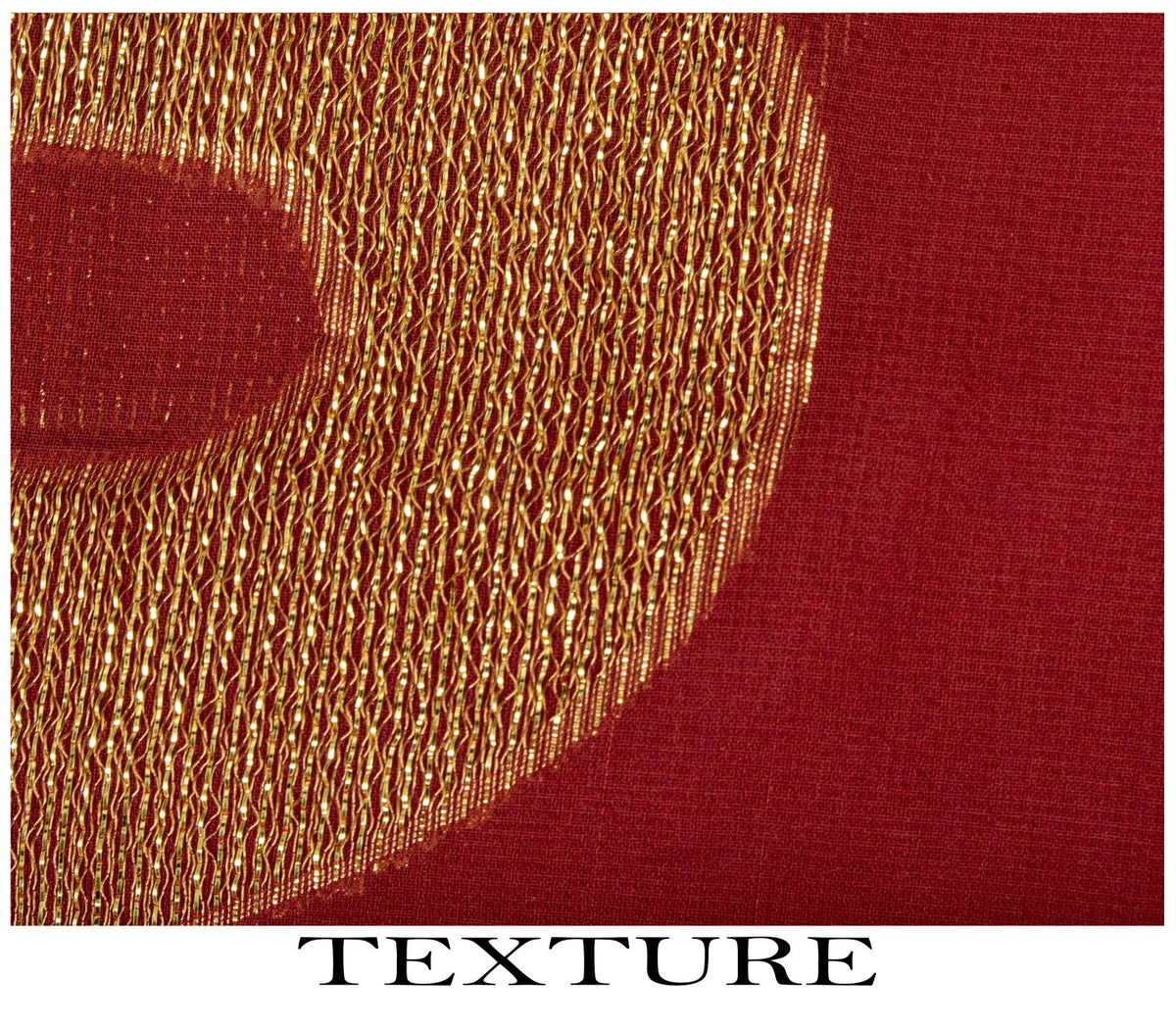 Sanskrit Vintage Hand Beaded Woven Blend Georgette Saree Red Sari Craft Fabric