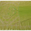 Sanskriti Vintage Green Sarees Art Silk Hand Beaded Craft Fabric Cultural Sari