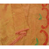 Sanskriti Vintage Golden Sarees Tissue Hand Beaded Craft Fabric Premium Sari