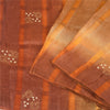 Sanskriti Vintage Brown Sarees Pure Silk Hand Beaded Premium Craft Fabric Sari