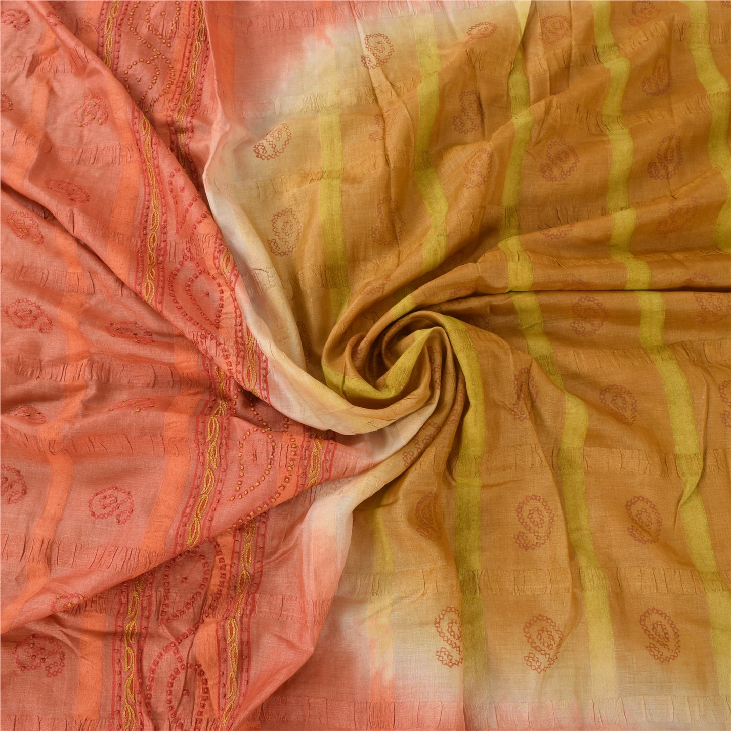 Sanskriti Vintage Sarees Pure Silk Hand Embroidered Printed Premium Fabric Sari