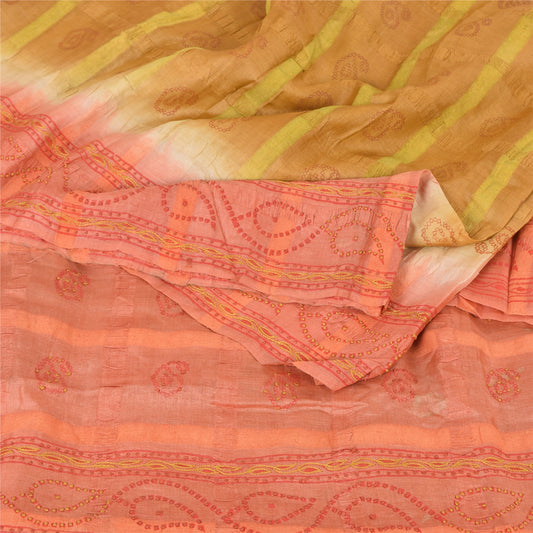 Sanskriti Vintage Sarees Pure Silk Hand Embroidered Printed Premium Fabric Sari
