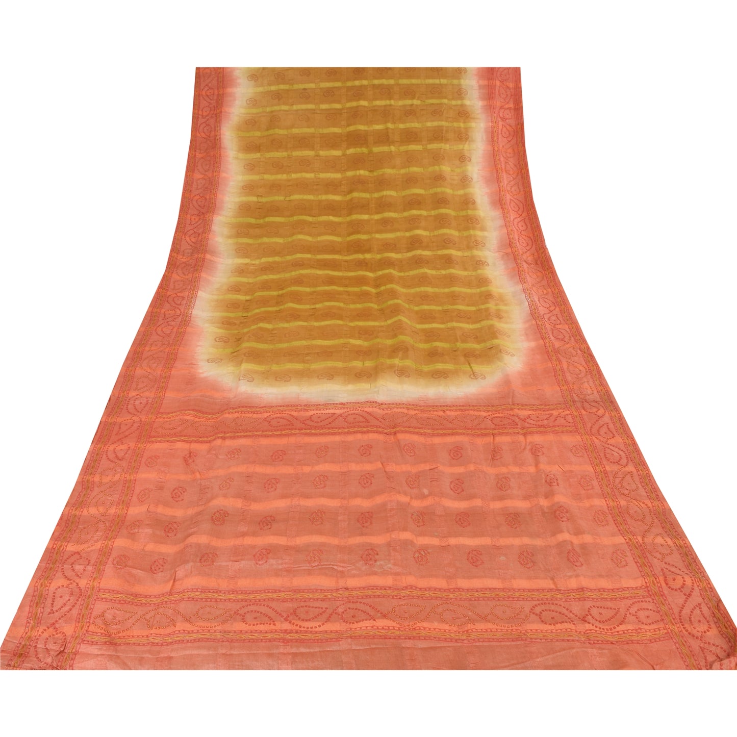 Sanskriti Vintage Sarees Pure Silk Hand Embroidered Printed Premium Fabric Sari