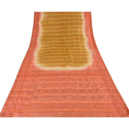 Sanskriti Vintage Sarees Pure Silk Hand Embroidered Printed Premium Fabric Sari