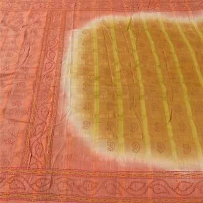 Sanskriti Vintage Sarees Pure Silk Hand Embroidered Printed Premium Fabric Sari