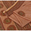 Sanskriti Vintage Mauve Sarees Art Silk Hand Beaded Ethnic Sari 5yd Craft Fabric