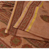 Sanskriti Vintage Mauve Sarees Art Silk Hand Beaded Ethnic Sari 5yd Craft Fabric