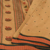 Sankriti Vintage Cream Sarees Pure Cotton Hand Woven Premium Sari Craft Fabric