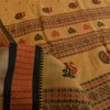 Sankriti Vintage Cream Sarees Pure Cotton Hand Woven Premium Sari Craft Fabric
