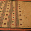 Sankriti Vintage Cream Sarees Pure Cotton Hand Woven Premium Sari Craft Fabric