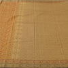 Sanskriti Vintage Indian Brown Sarees Pure Cotton Woven Premium Sari 5yd Fabric