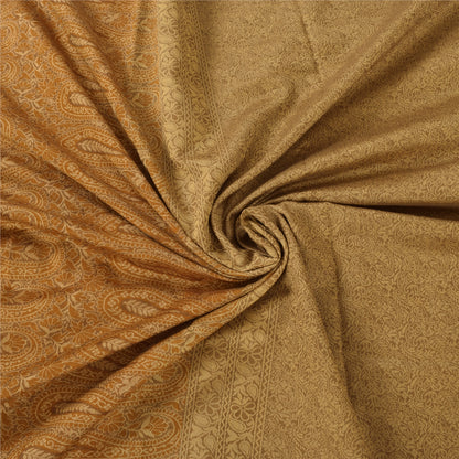 Sanskriti Vintage Indian Brown Sarees Pure Cotton Woven Premium Sari 5yd Fabric