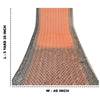 Sanskriti Vintage Orange/Gray Sarees Net Mesh Hand Beaded Sari 5yd Craft Fabric