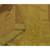 Sanskriti Vintage Green Sarees Art Silk Woven Premium Soft Fabric 5Yd Craft Sari