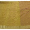 Sanskriti Vintage Green Sarees Art Silk Woven Premium Soft Fabric 5Yd Craft Sari