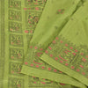 Sanskriti Vintage Green Sarees Art Silk Woven Printed Ethnic Sari Craft Fabric