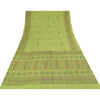Sanskriti Vintage Green Sarees Art Silk Woven Printed Ethnic Sari Craft Fabric