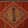 Sanskriti Vintage Orange & Cream Sarees Crepe Silk Hand Embroidered Kantha Sari