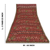 Sanskriti Vintage Dark Red Sarees Art Silk & Net Hand Beaded Premium Sari Fabric