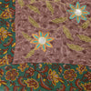 Sanskriti Vintage Purple Sarees Georgette Embroidered Printed Fabric Craft Sari