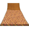 Sanskriti Vintage Mustard Sarees Pure Georgette Embroidered Premium Sari Fabric