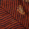 Sanskriti Vintage Red/Brown Sarees Georgette Embroidered Premium Sari 5yd Fabric