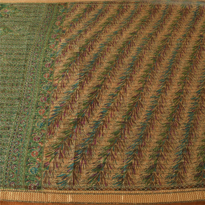 Sanskriti Vintage Brown Sarees Art Silk Hand Beaded Zari Sequins Sari 5+YD Sari