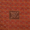 Sanskriti Vintage Brown Sarees Pure Silk Hand Bead Zardozi Craft Fabric 5+YDSari