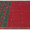 Sanskriti Vintage Red Saree Pure Cotton Hand Beaded Woven Sari 5yrd Craft Fabric