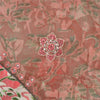 Sanskriti Vintage Green Sarees Georgette & Net Hand Beaded Brasso Sari Fabric