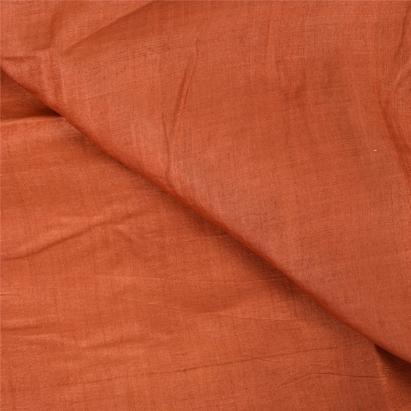 Sanskriti Vintage Brick Red Sarees Pure Silk Embroidered Patch Sari 5+yd Fabric