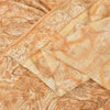 Sanskriti Vintage Cream Sarees Pure Cotton Hand Beaded Printed Sari Craft Fabric