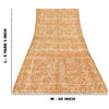 Sanskriti Vintage Cream Sarees Pure Cotton Hand Beaded Printed Sari Craft Fabric