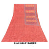 Sanskriti Vintage Pink Sarees Pure Silk Hand Beaded Craft Sustainable Fabric Printed Sari