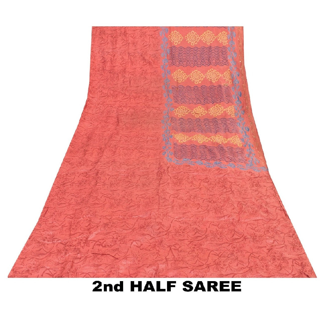 Sanskriti Vintage Pink Sarees Pure Silk Hand Beaded Craft Sustainable Fabric Printed Sari