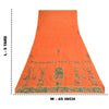 Sanskriti Vintage Orange Saree Pure Cotton Hand Beaded Fabric Craft Sari