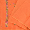 Sanskriti Vintage Orange Saree Pure Cotton Hand Beaded Fabric Craft Sari