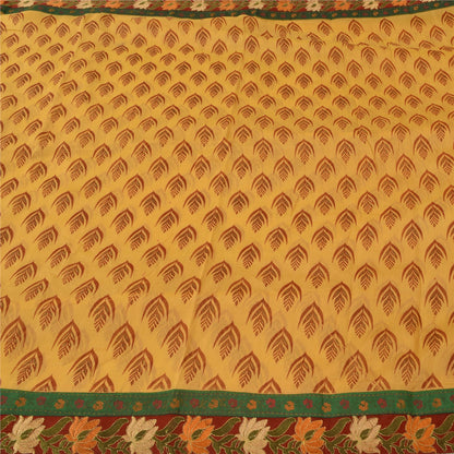 Sanskriti Vintage Cream Sarees Pure Cotton Kota Hand Beaded Sari 5ydCraft Fabric