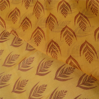 Sanskriti Vintage Cream Sarees Pure Cotton Kota Hand Beaded Sari 5ydCraft Fabric