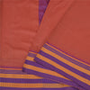 Sanskriti Vintage Purple/Peach Indian Sarees Art Silk Woven Sari Craft Fabric