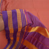 Sanskriti Vintage Purple/Peach Indian Sarees Art Silk Woven Sari Craft Fabric